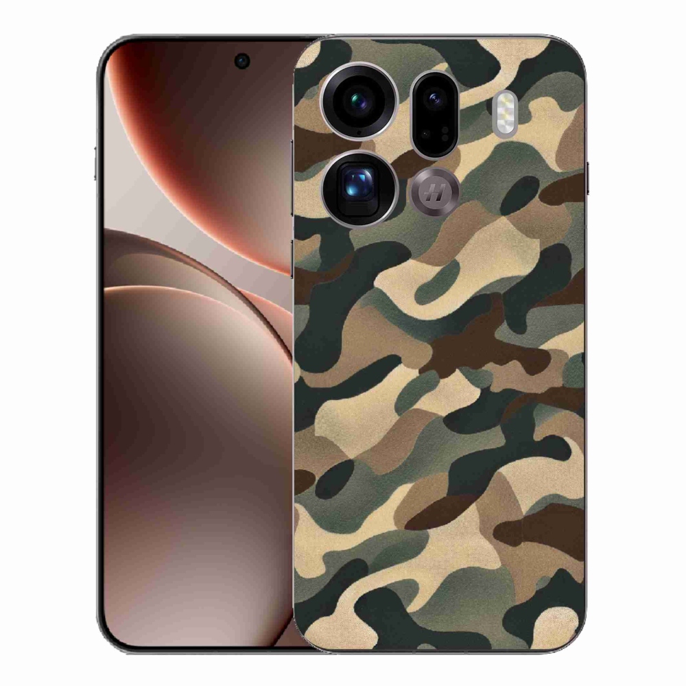 Gelový kryt mmCase na Oppo Find X9 Pro - maskáčový vzor 11