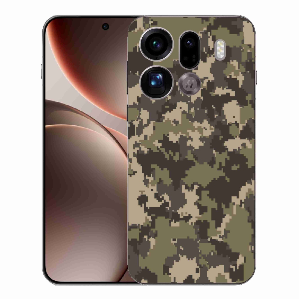 Gelový kryt mmCase na Oppo Find X9 Pro - maskáčový vzor 12