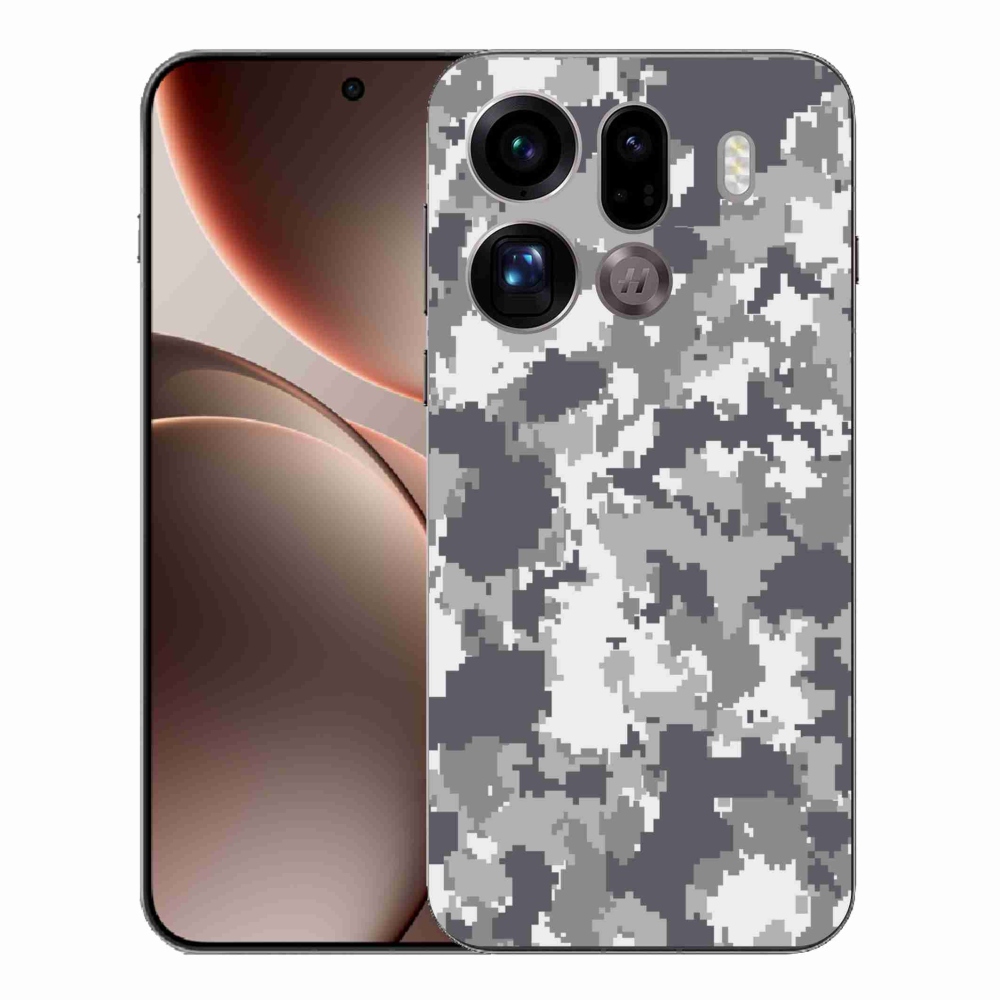 Gelový kryt mmCase na Oppo Find X9 Pro - maskáčový vzor 2