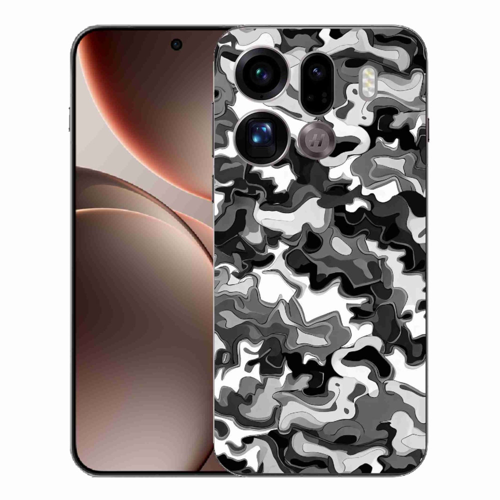 Gelový kryt mmCase na Oppo Find X9 Pro - maskáčový vzor 3