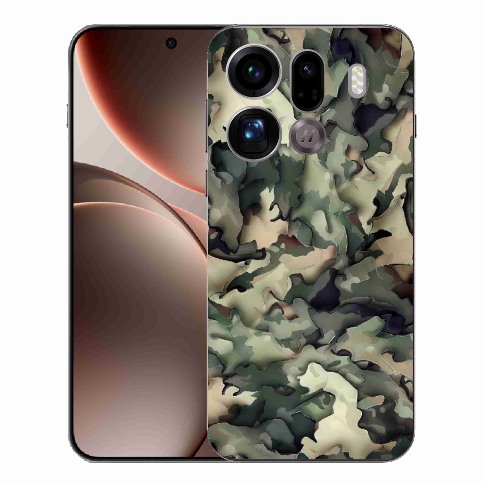 Gelový kryt mmCase na Oppo Find X9 Pro - maskáčový vzor 9