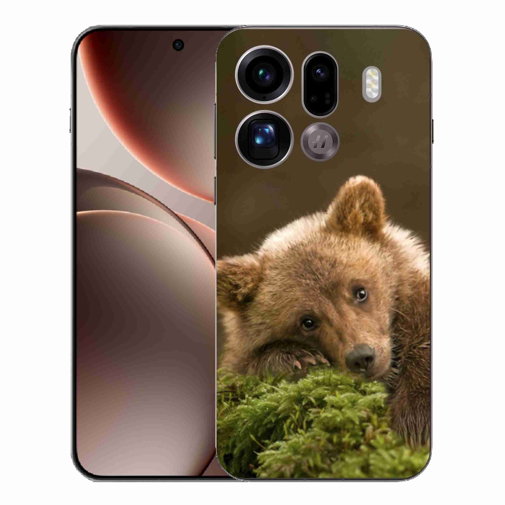 Gelový kryt mmCase na Oppo Find X9 Pro - medvěd