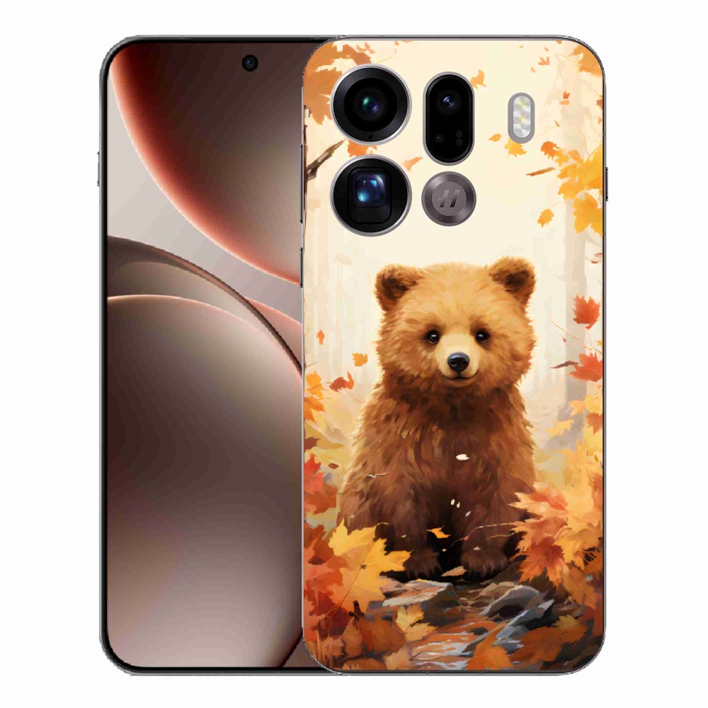 Gelový kryt mmCase na Oppo Find X9 Pro - medvěd v lese