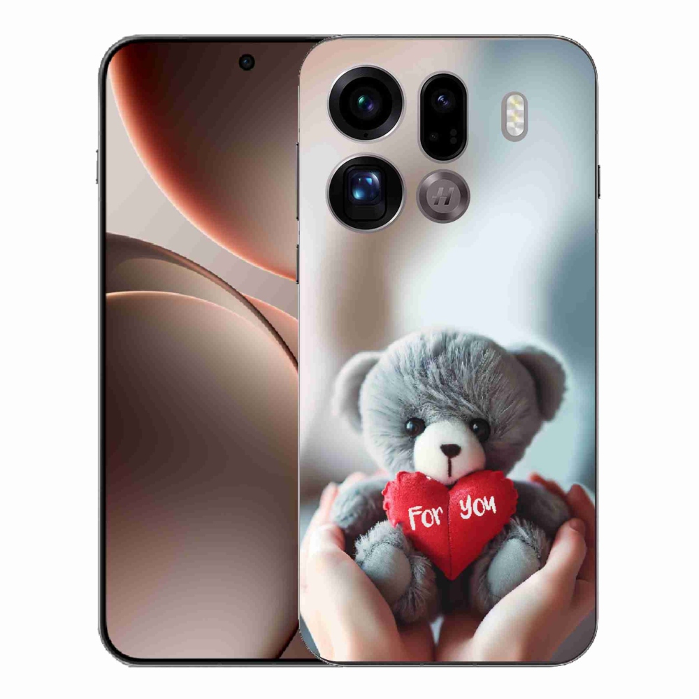 Gelový kryt mmCase na Oppo Find X9 Pro - medvídek pro zamilované