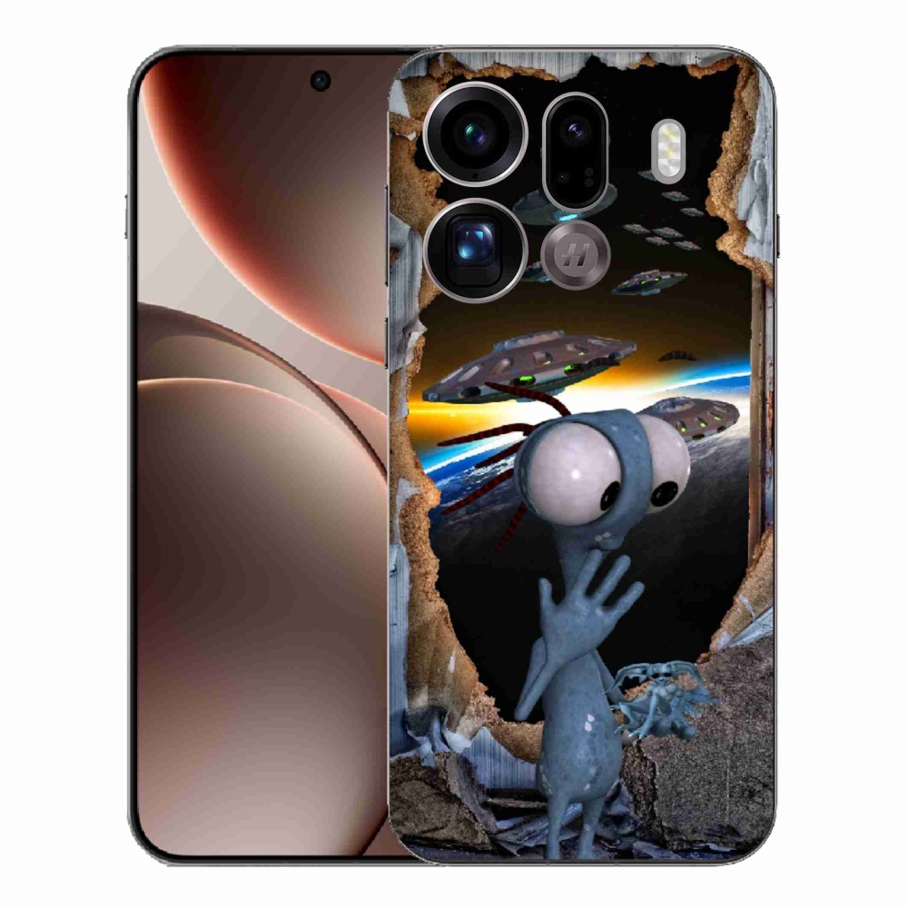 Gelový kryt mmCase na Oppo Find X9 Pro - mimozemšťan