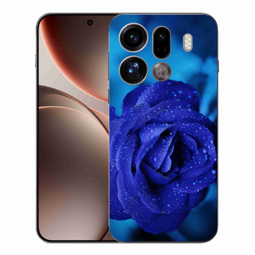 Gelový kryt mmCase na Oppo Find X9 Pro - modrá růže