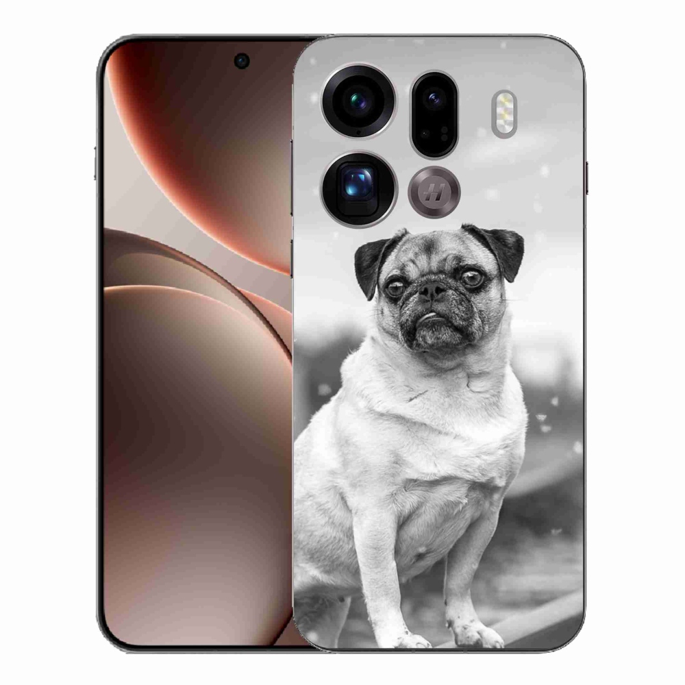 Gelový kryt mmCase na Oppo Find X9 Pro - mops