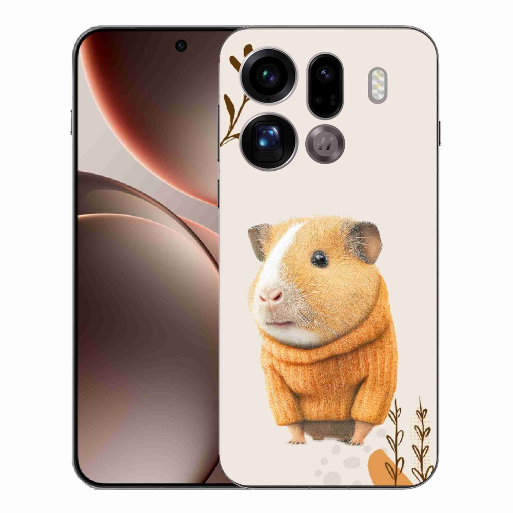 Gelový kryt mmCase na Oppo Find X9 Pro - morče ve svetru