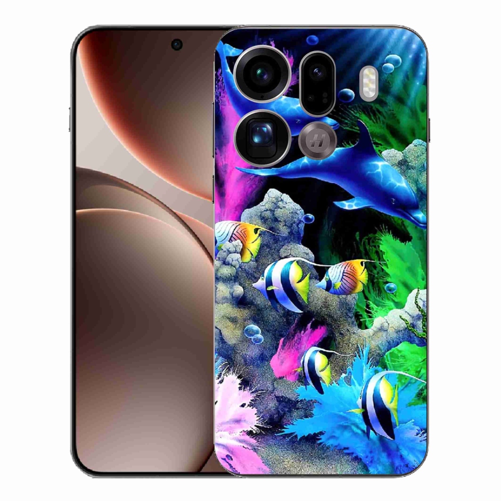 Gelový kryt mmCase na Oppo Find X9 Pro - mořský svět