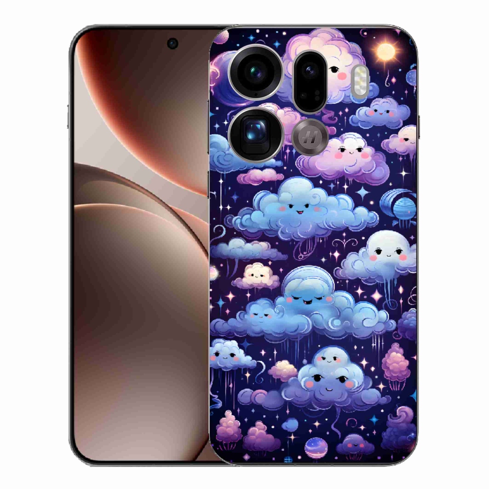 Gelový kryt mmCase na Oppo Find X9 Pro - mráčky