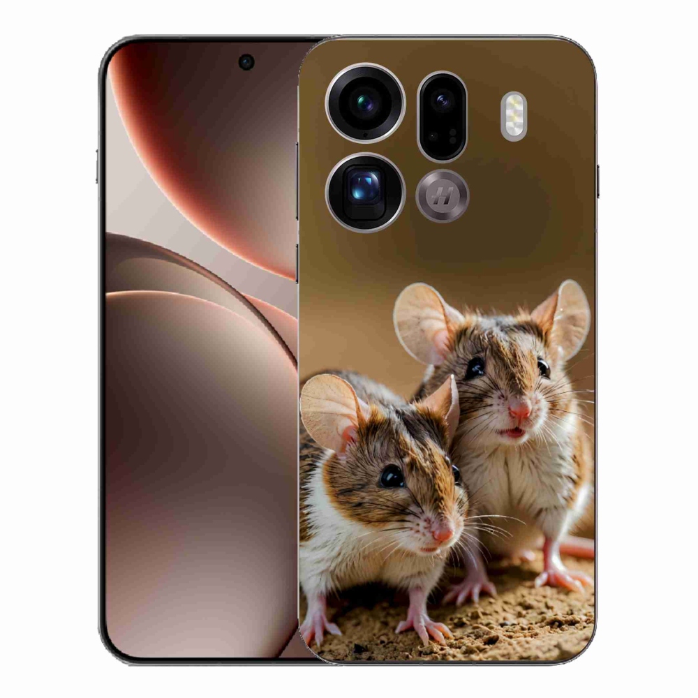 Gelový kryt mmCase na Oppo Find X9 Pro - myší duo