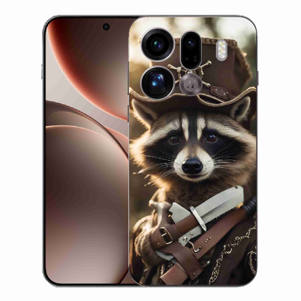 Gelový kryt mmCase na Oppo Find X9 Pro - mýval v uniformě