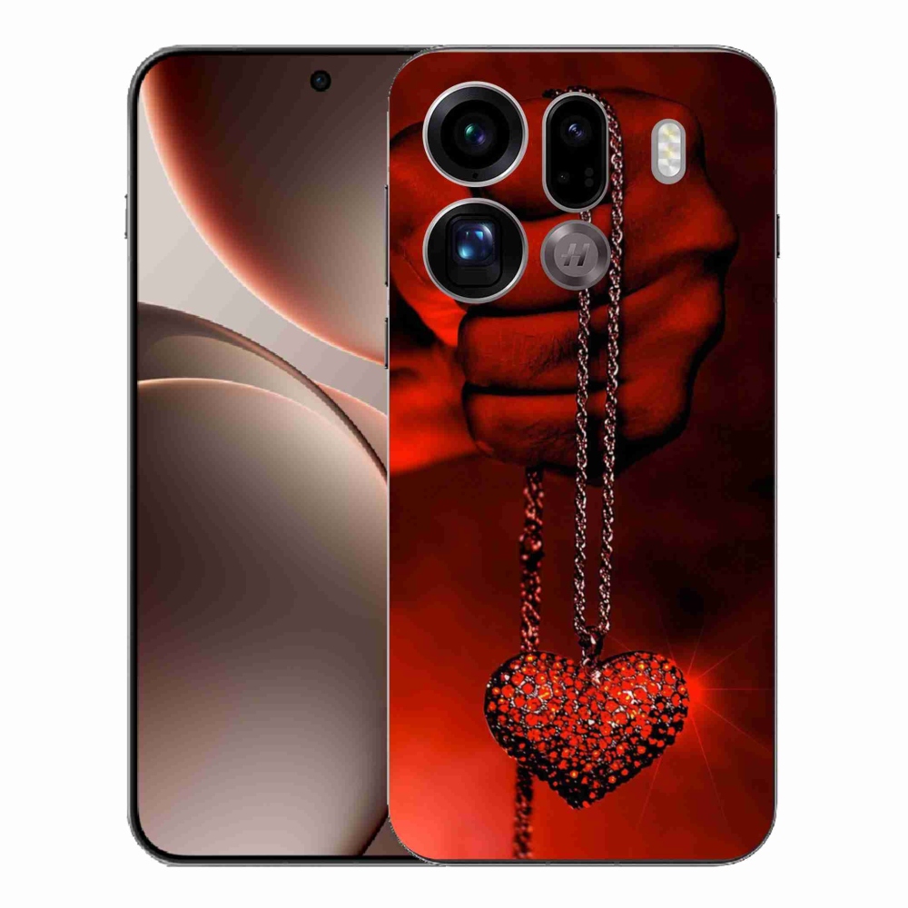 Gelový kryt mmCase na Oppo Find X9 Pro - náhrdelník