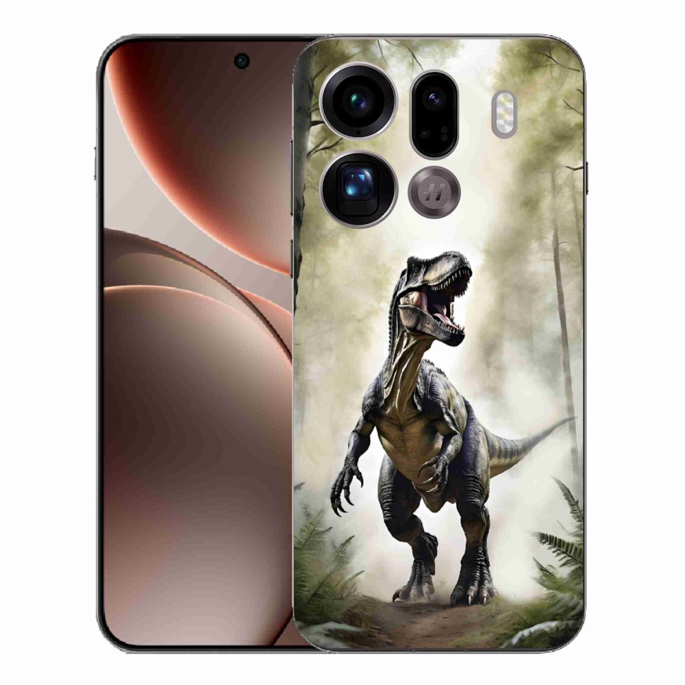 Gelový kryt mmCase na Oppo Find X9 Pro - naštvaný T-Rex