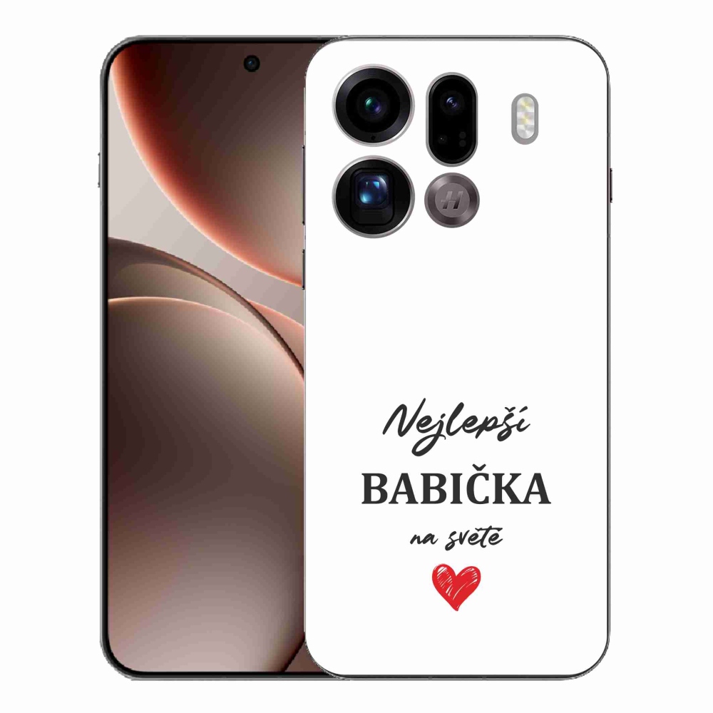 Gelový kryt mmCase na Oppo Find X9 Pro - nejlepší babička 1 bílé pozadí