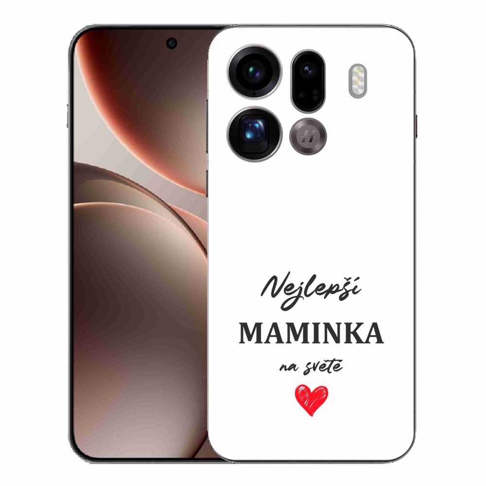 Gelový kryt mmCase na Oppo Find X9 Pro - nejlepší maminka 1 bílé pozadí