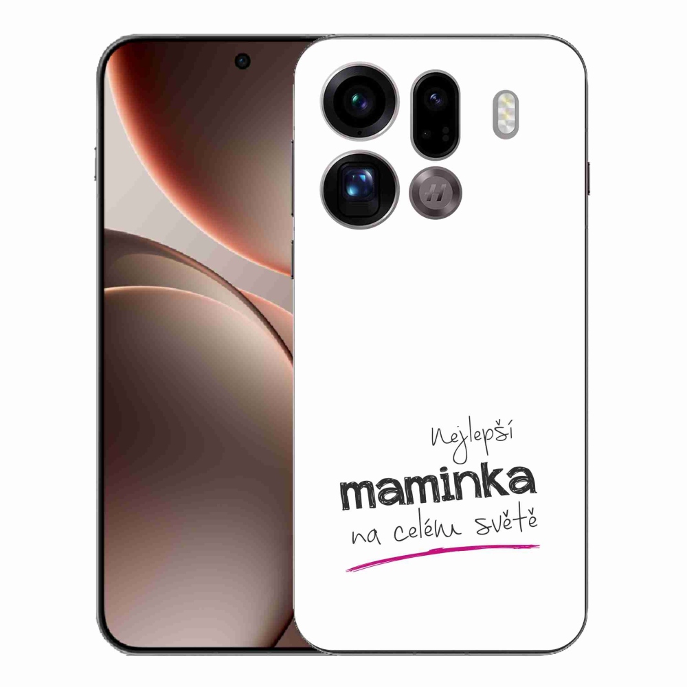 Gelový kryt mmCase na Oppo Find X9 Pro - nejlepší maminka 4 bílé pozadí
