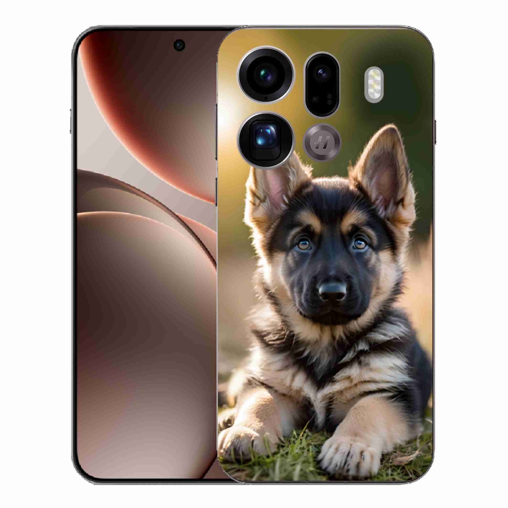 Gelový kryt mmCase na Oppo Find X9 Pro - německý ovčák v přírodě