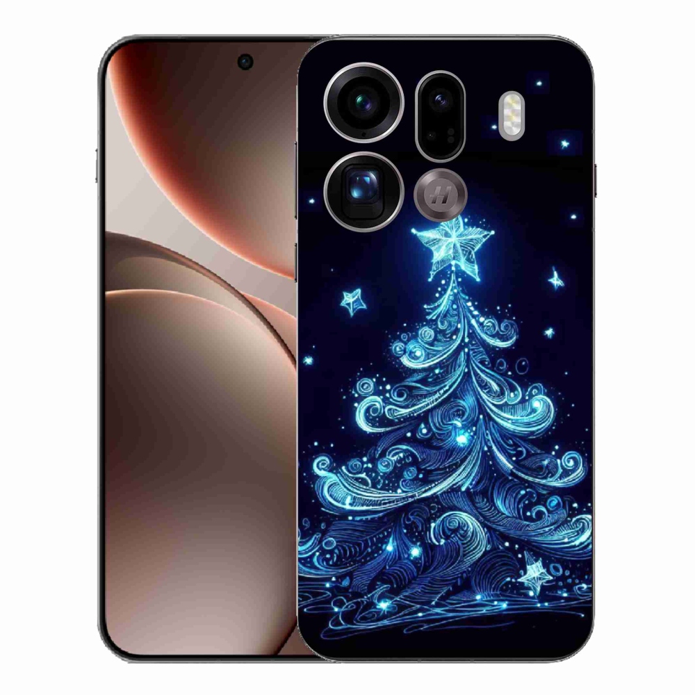 Gelový kryt mmCase na Oppo Find X9 Pro - neonový vánoční stromek 4