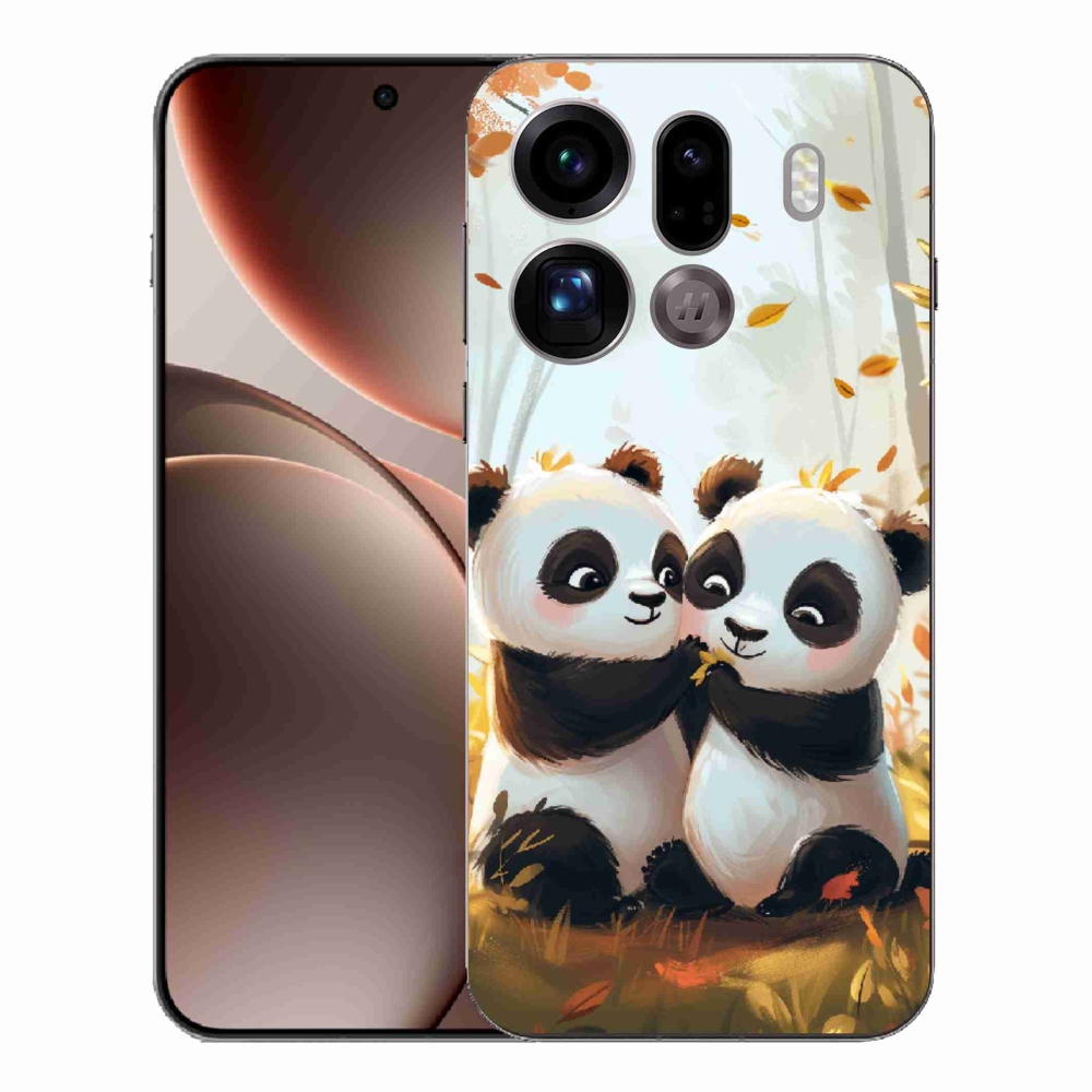 Gelový kryt mmCase na Oppo Find X9 Pro - pandy