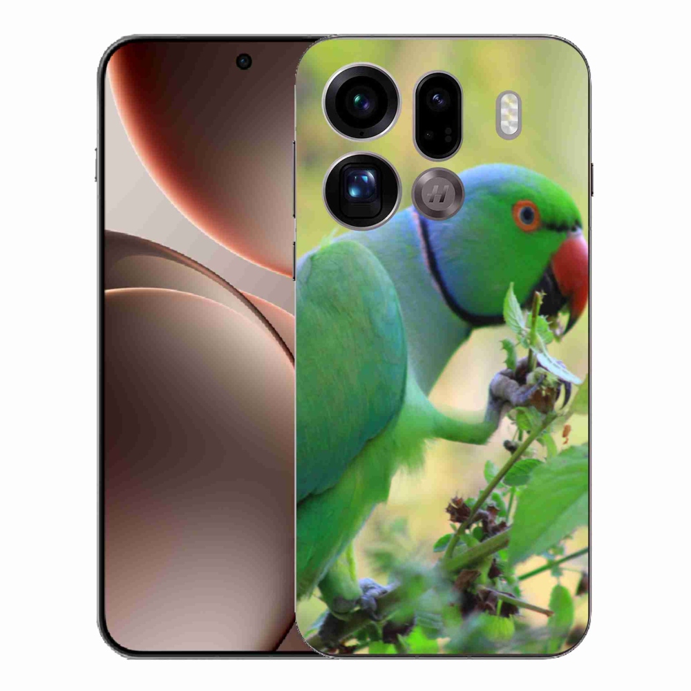 Gelový kryt mmCase na Oppo Find X9 Pro - papoušek alexandr