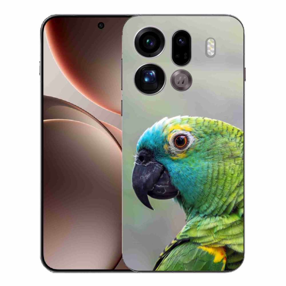 Gelový kryt mmCase na Oppo Find X9 Pro - papoušek amazoňan