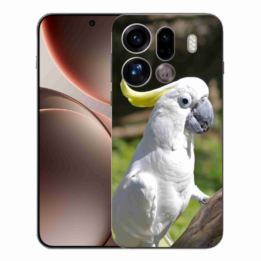Gelový kryt mmCase na Oppo Find X9 Pro - papoušek kakadu 2