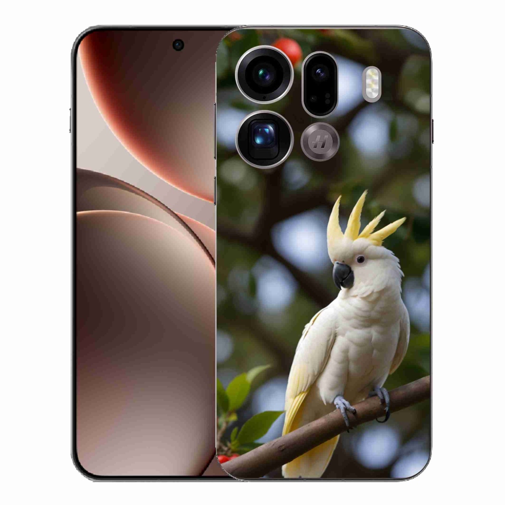 Gelový kryt mmCase na Oppo Find X9 Pro - papoušek kakadu 3