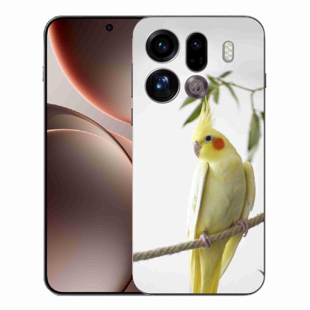 Gelový kryt mmCase na Oppo Find X9 Pro - papoušek korela chocholatá