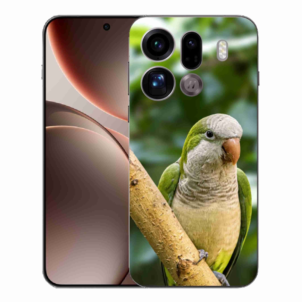 Gelový kryt mmCase na Oppo Find X9 Pro - papoušek mníšek