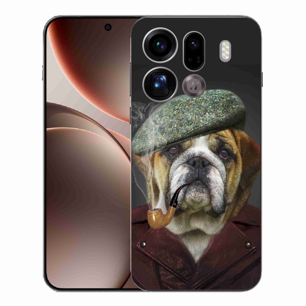 Gelový kryt mmCase na Oppo Find X9 Pro - pes s fajfkou
