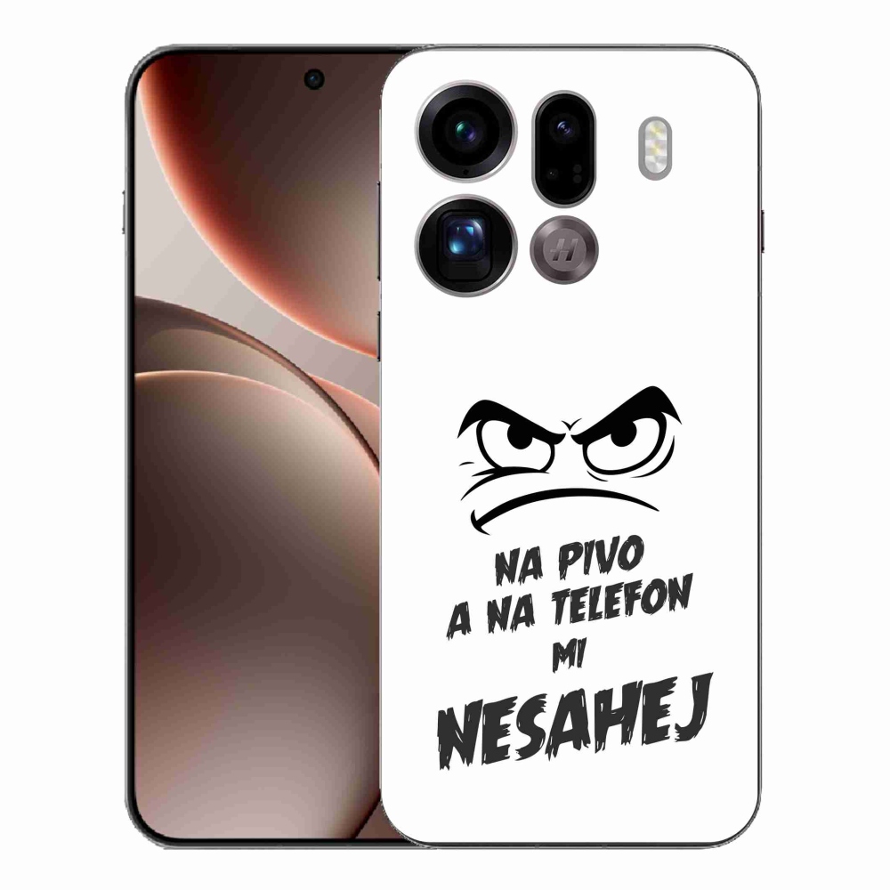 Gelový kryt mmCase na Oppo Find X9 Pro - pivní motiv 2 bílé pozadí