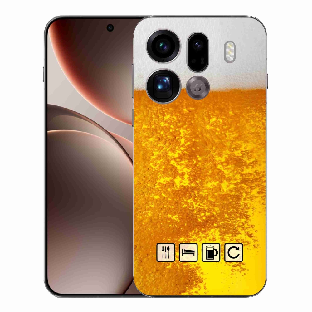Gelový kryt mmCase na Oppo Find X9 Pro - pivní motiv 3