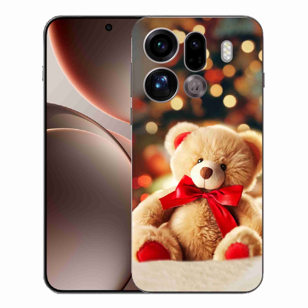 Gelový kryt mmCase na Oppo Find X9 Pro - plyšový medvídek