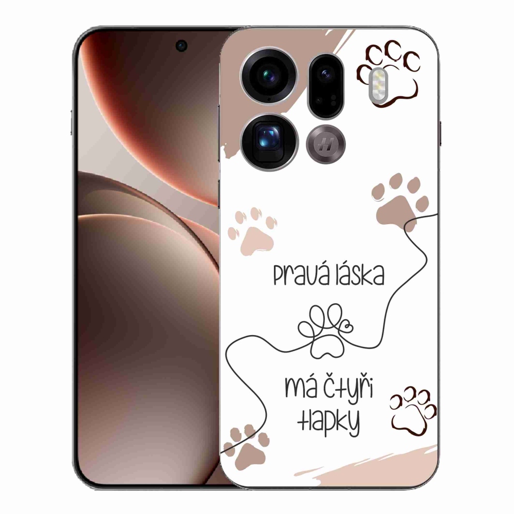 Gelový kryt mmCase na Oppo Find X9 Pro - psí motiv 1 bílé pozadí