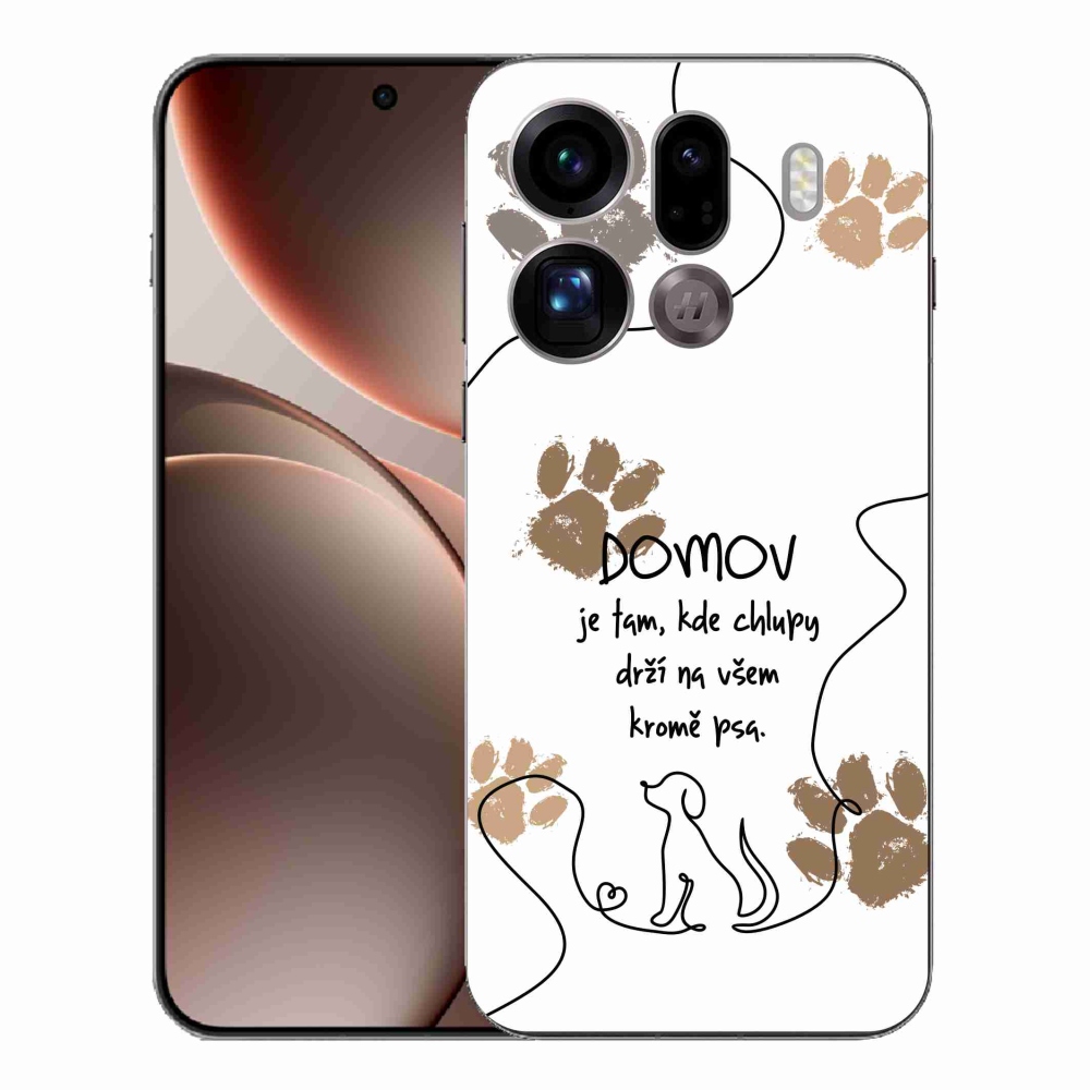 Gelový kryt mmCase na Oppo Find X9 Pro - psí motiv bílé pozadí