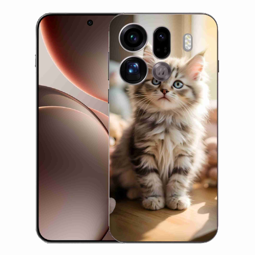 Gelový kryt mmCase na Oppo Find X9 Pro - roztomilé kotě 10
