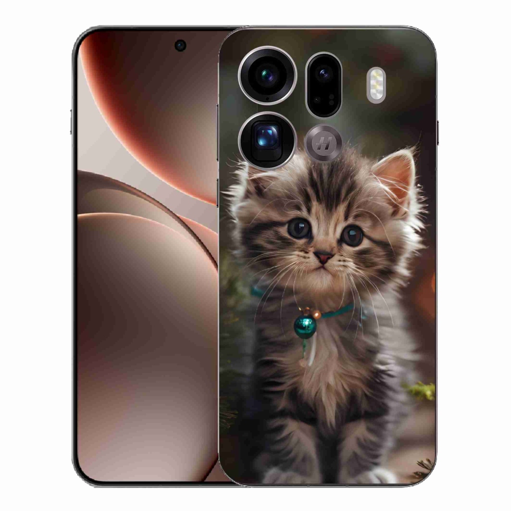 Gelový kryt mmCase na Oppo Find X9 Pro - roztomilé kotě 11
