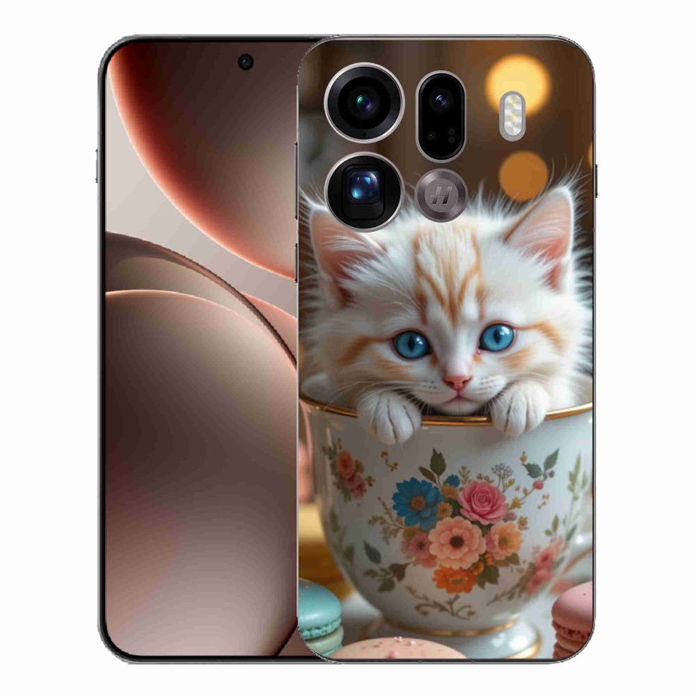 Gelový kryt mmCase na Oppo Find X9 Pro - roztomilé kotě 6