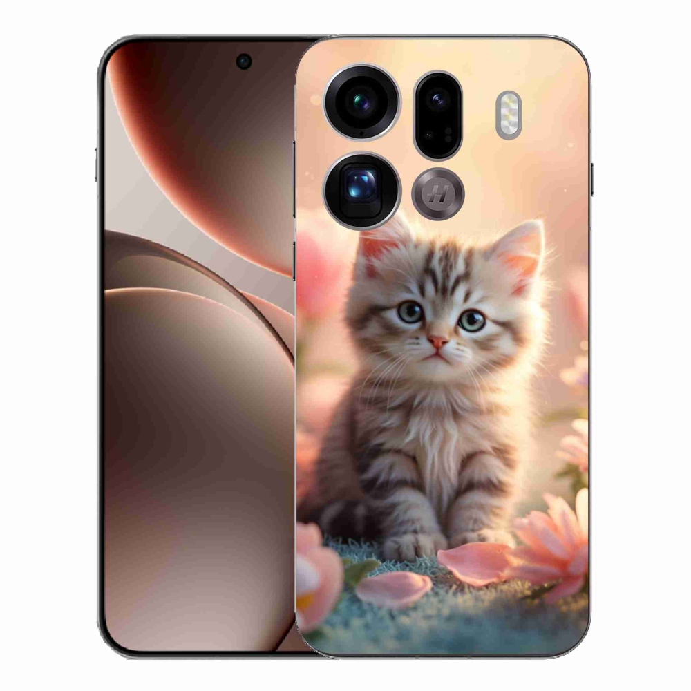 Gelový kryt mmCase na Oppo Find X9 Pro - roztomilé kotě 8