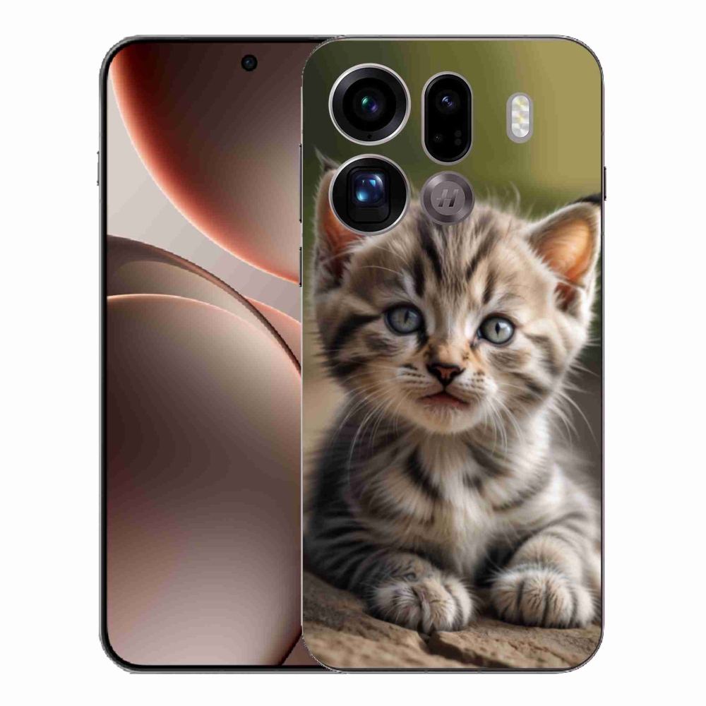 Gelový kryt mmCase na Oppo Find X9 Pro - roztomilé kotě 9