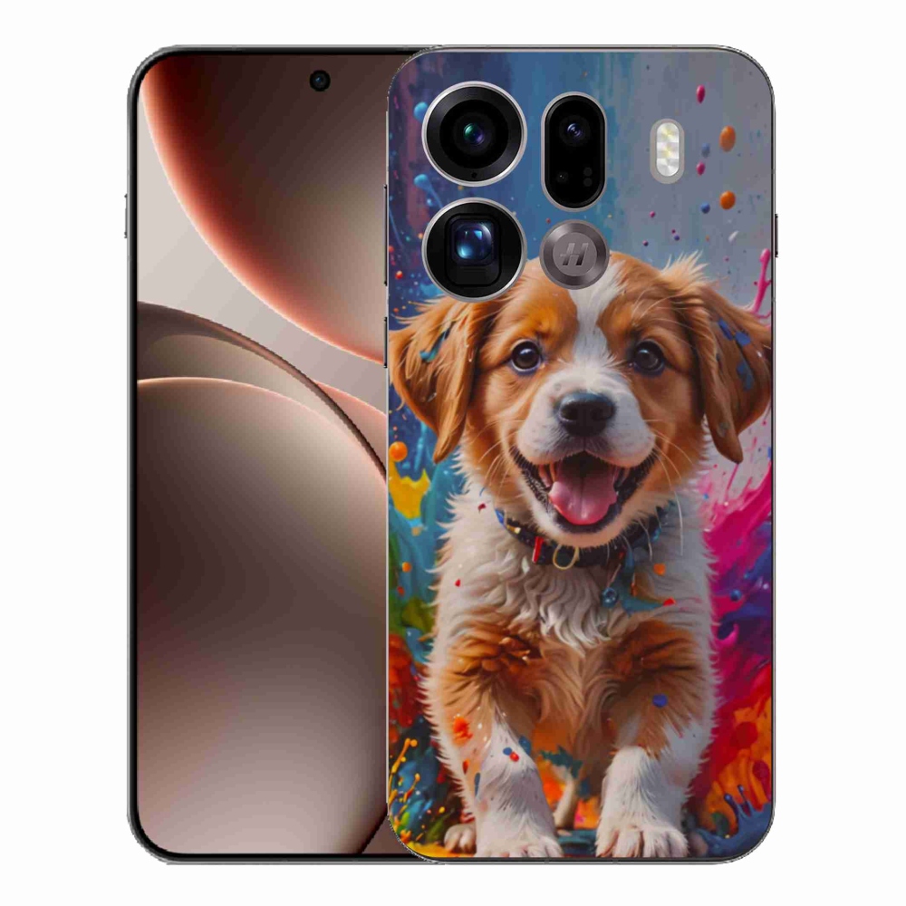 Gelový kryt mmCase na Oppo Find X9 Pro - roztomilé štěně 3