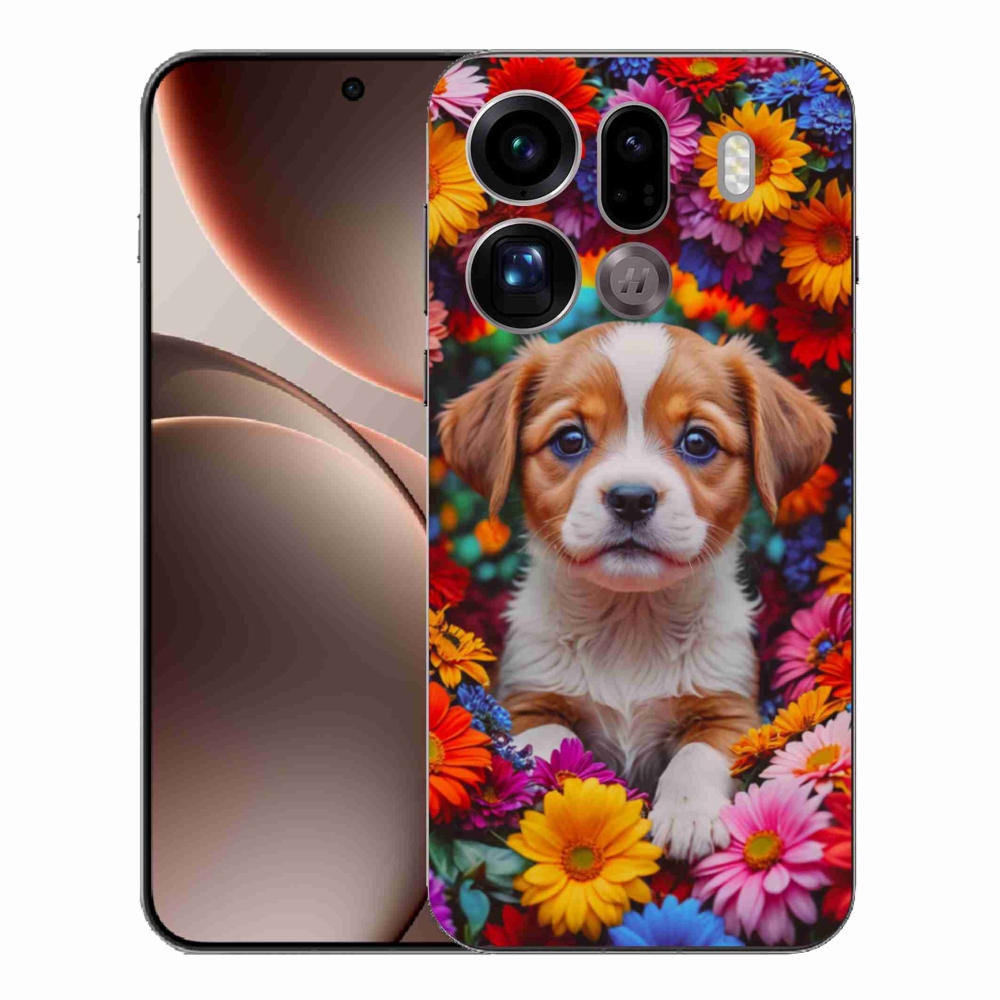 Gelový kryt mmCase na Oppo Find X9 Pro - roztomilé štěně