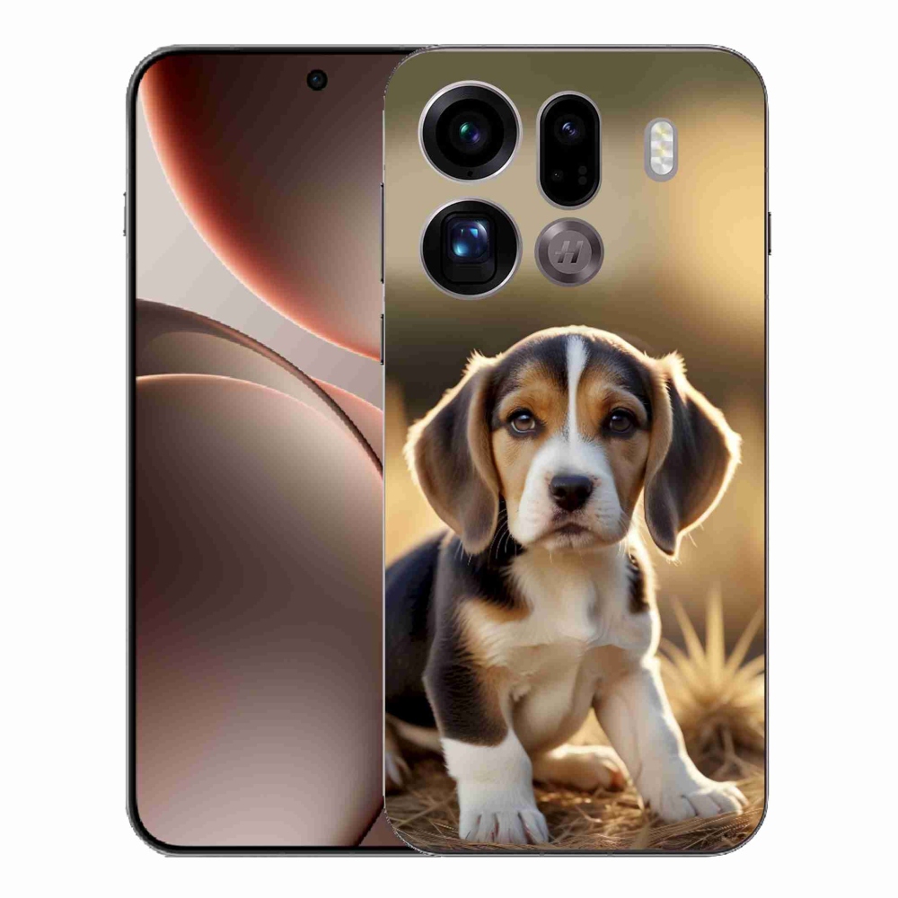 Gelový kryt mmCase na Oppo Find X9 Pro - roztomilý bígl