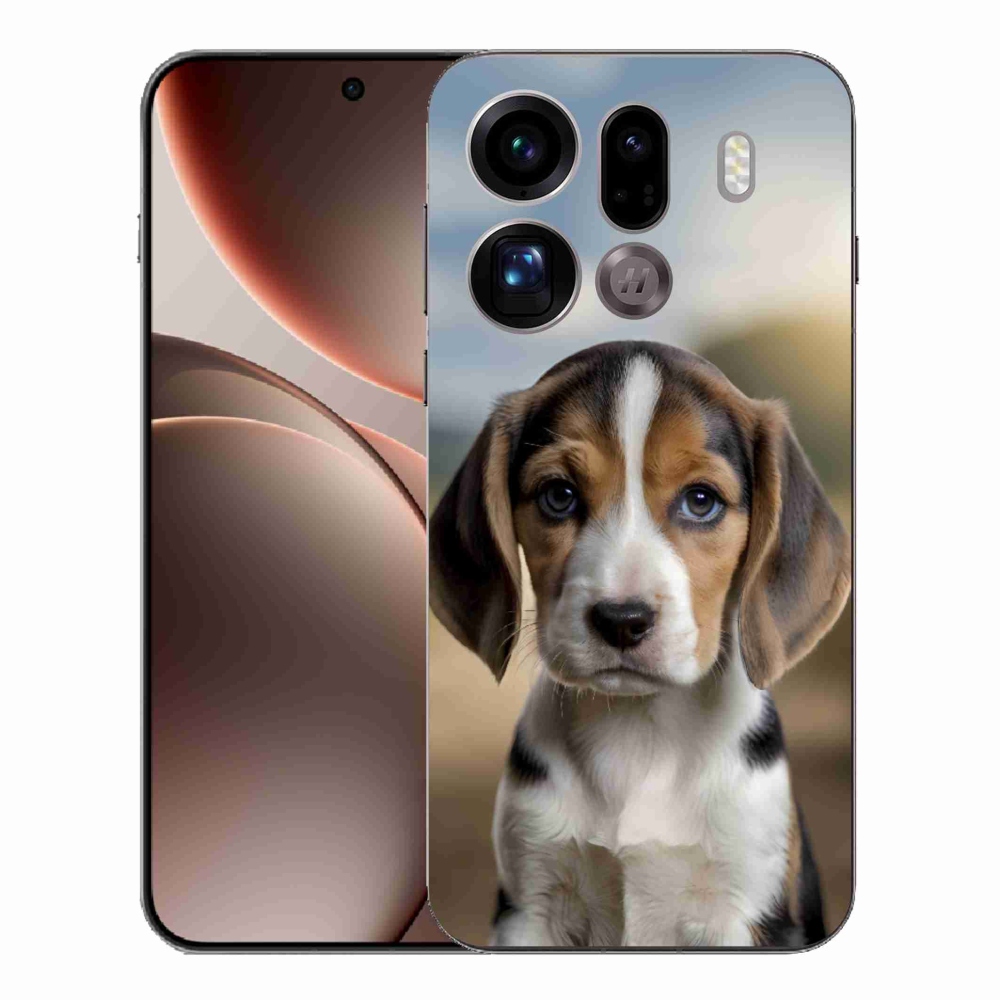 Gelový kryt mmCase na Oppo Find X9 Pro - roztomilý bígl
