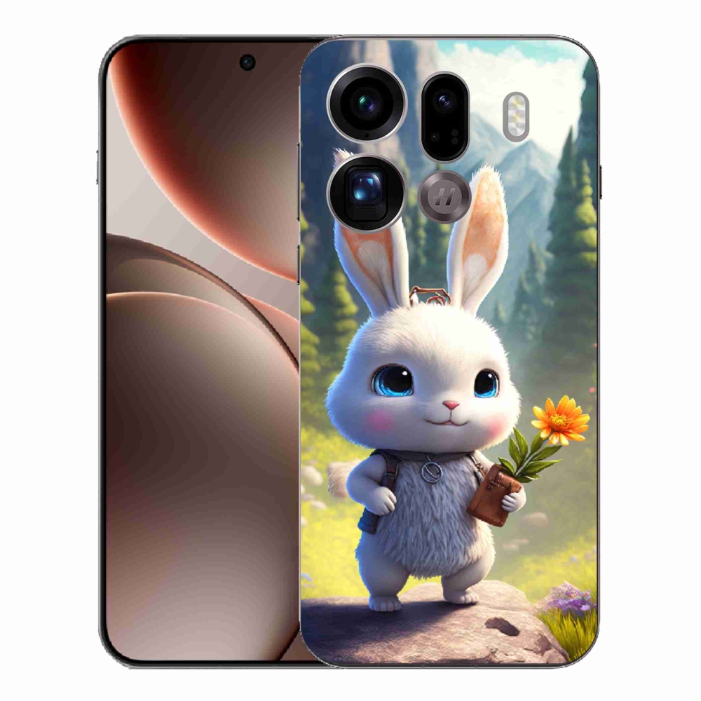 Gelový kryt mmCase na Oppo Find X9 Pro - roztomilý králíček
