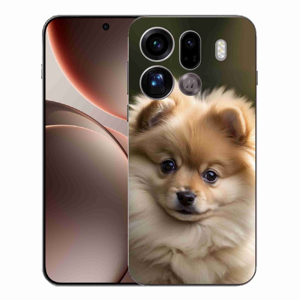 Gelový kryt mmCase na Oppo Find X9 Pro - roztomilý pomeranian 2
