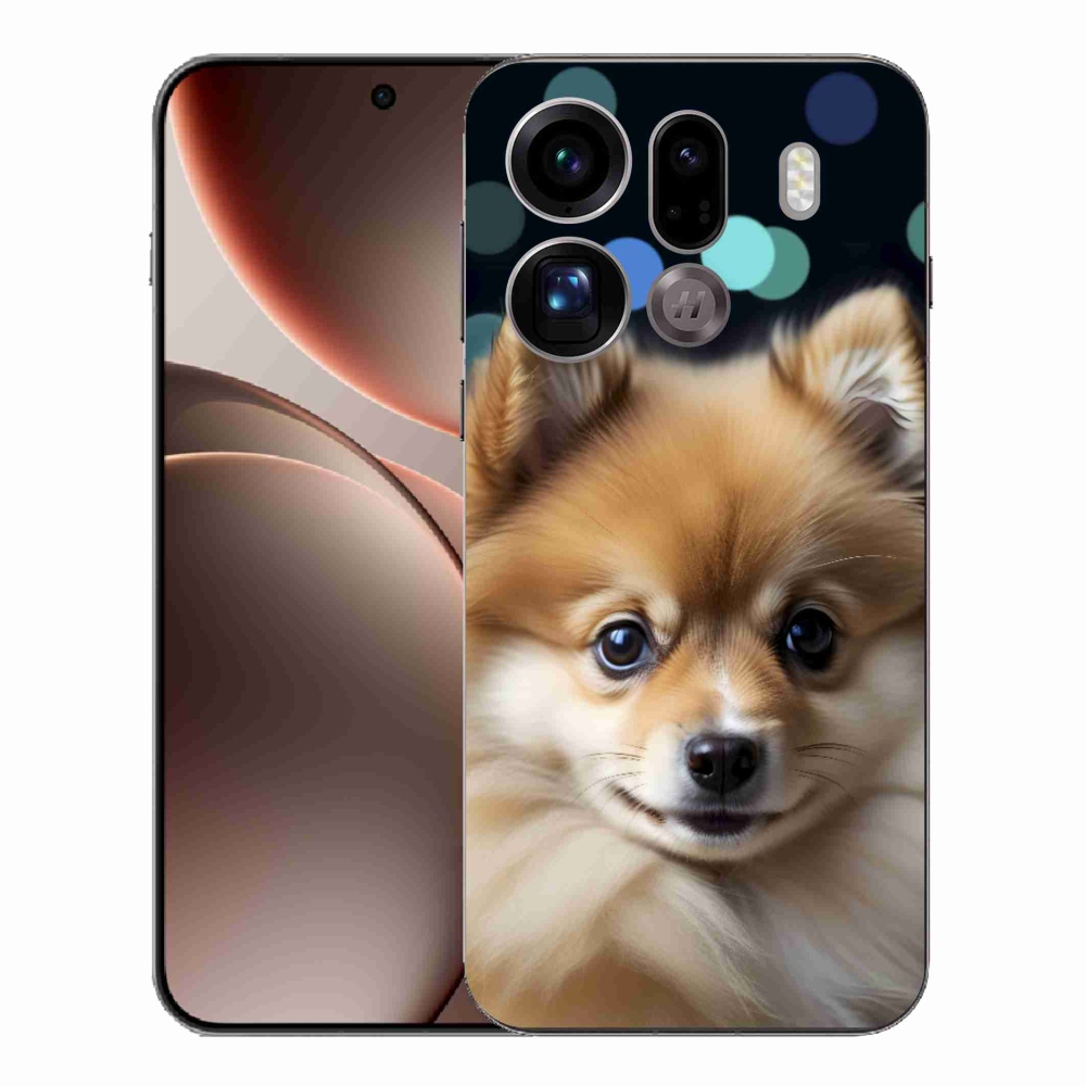 Gelový kryt mmCase na Oppo Find X9 Pro - roztomilý pomeranian