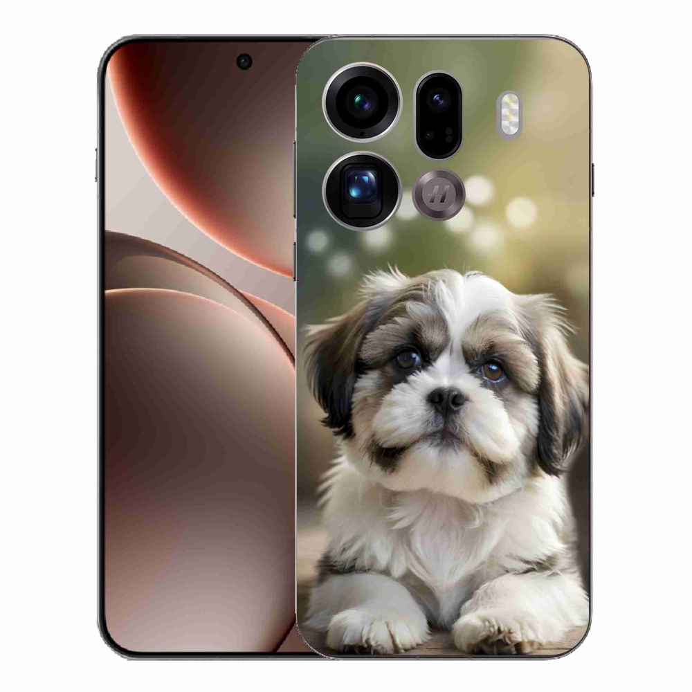 Gelový kryt mmCase na Oppo Find X9 Pro - roztomilý shih-tzu