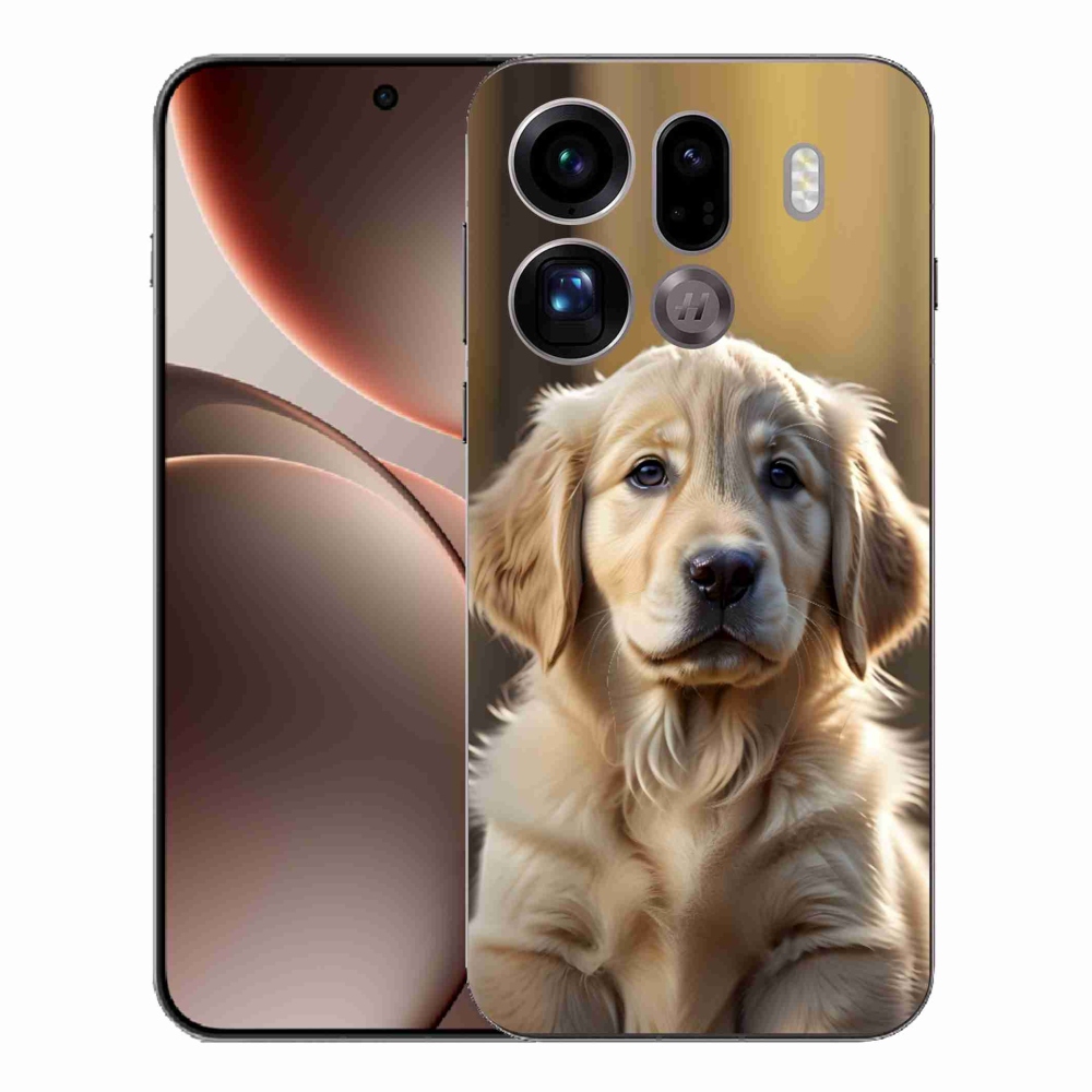 Gelový kryt mmCase na Oppo Find X9 Pro - roztomilý zlatý retrívr
